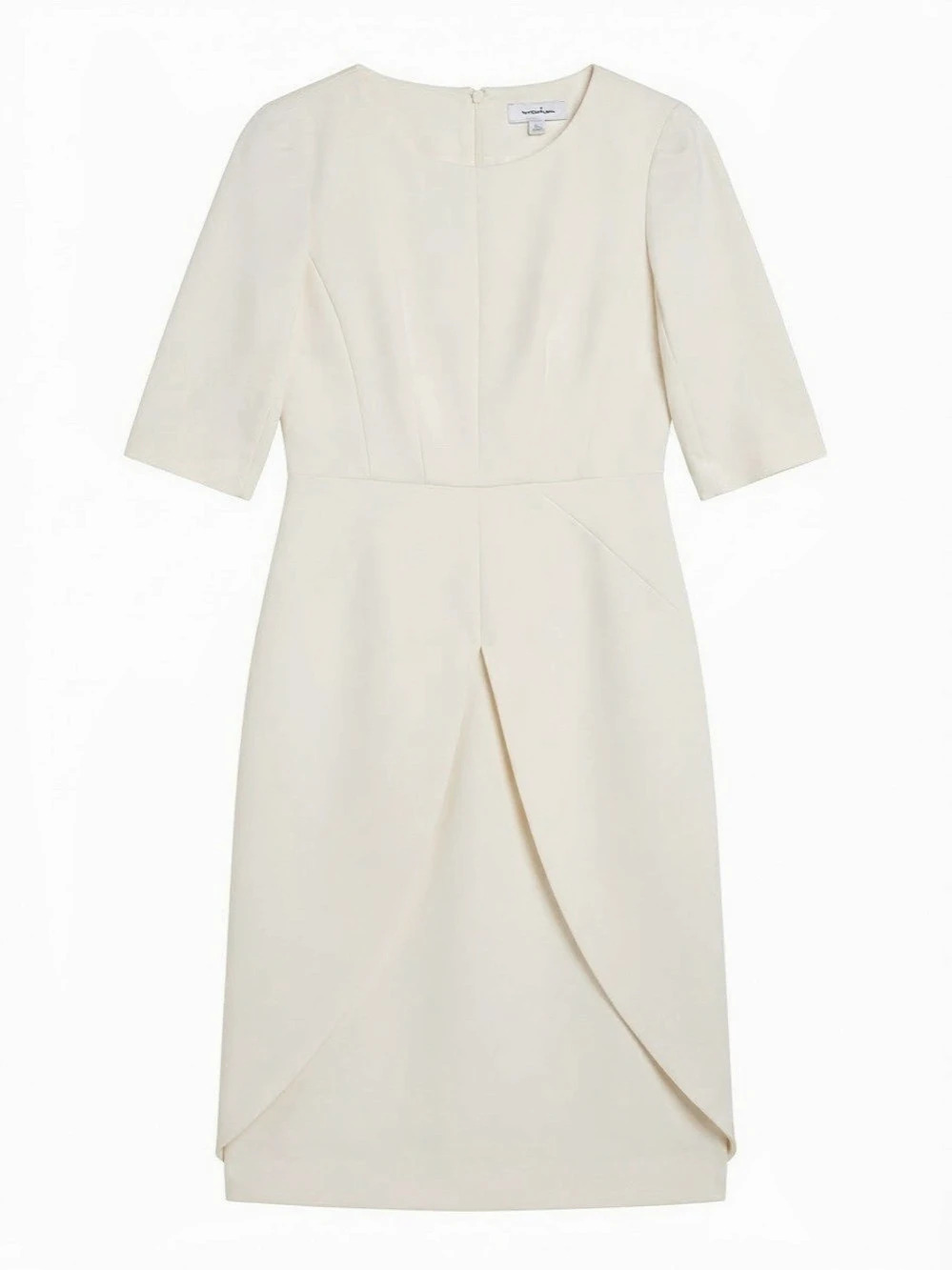 Veronica M Mini Wrap Front Dress in White Like New